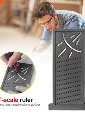 Woodworking Scribe Mark Line Gauge T-Type Cross-Out Carpente