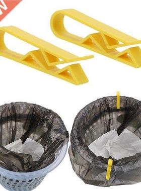2/10pcsTowel Hooks Garbage Can Waste Bin Trash Bag Fixed