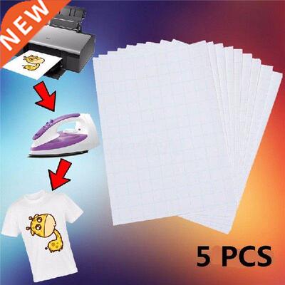 5pcs/Set T Shirt A4 Transfer Paper Iron On Heat Press Light