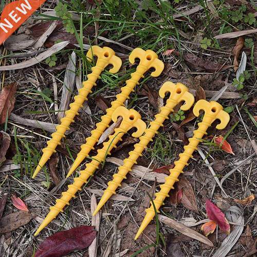 5 Pcs Ground Nails Camping Travel Plastic Screws Tent Pegs