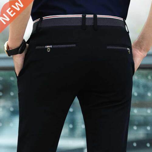 Men	s Four Seasons Casual Pants Business Pants No-Iro