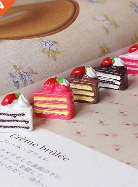 10PCS Dollhouse Miniature Resin Triangle Cakes Doll Mini Foo