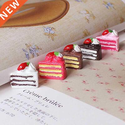 10PCS Dollhouse Miniature Resin Triangle Cakes Doll Mini Foo