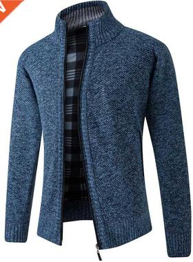 Men's Cardigan Sweater 2022 Fall Winter Thicken Warm Zip Swe