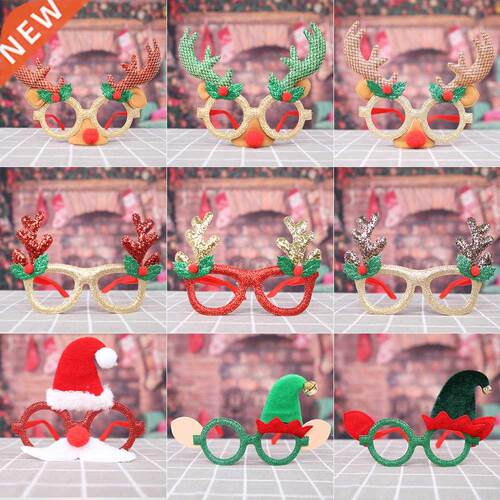 Christmas Glasses Frame Xmas Decoration Glasses Merry Christ