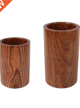 Vintage Wood Rund Chopsticks Storage Drain Holder Tableware