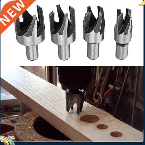 4 Pcs/set Wood Plug Hole Cutter Drill Bit Set 1/4, /8, 1/2,