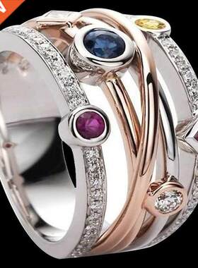Exquisite 925 Sterling Silver Lady Cross Two Color 18K Rose