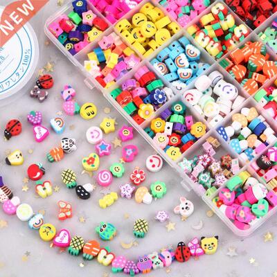 20-100 Pieces Animal Fruit Flower Polymer Clay Beads Loosely