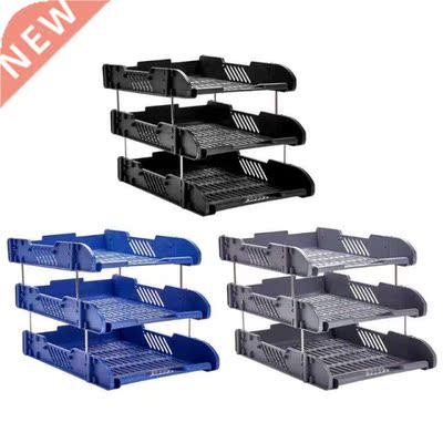 1 Pc 3 Layers Thicken Plastic File Desktop Storage Basket Sh