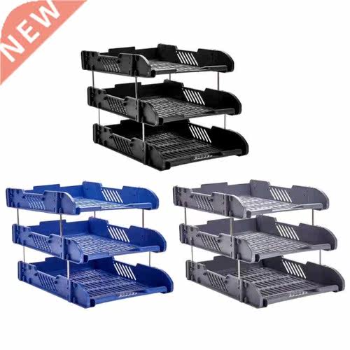 1 Pc 3 Layers Thicken Plastic File Desktop Storage Basket Sh