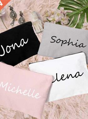 Personalized Makeup Bag Bridesmaid Maid of Honor Holiday Wed