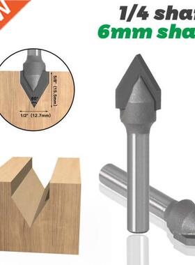 1PC 6mm ank V Bit CNC Solid Carbide end Mill 3D Router Bit