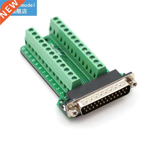 1PCS DB25 Male 25Pin Plug Breakout PCB Board 2 Row Terminals
