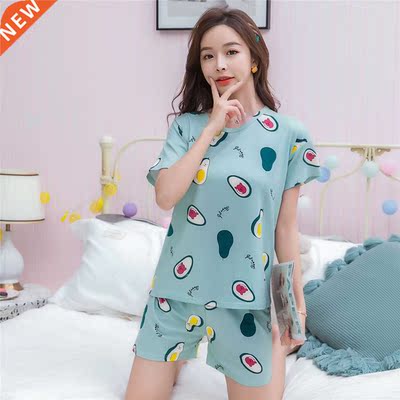 Yeebooter Summer Women Pajamas Set Cartoon Print Cute Sleepw