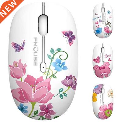 M101 Wireless Mouse 2.4G Cute Silent Optical Cartoon Compute