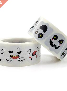 500pcs Round Labels Stickers Halloween Ghost Sticker Label