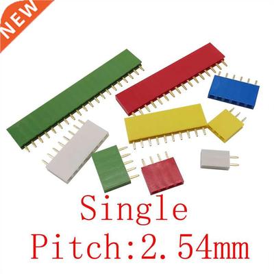 50Pcs Pitch 2.54mm Single Row Female Socket PCB Board Pin He