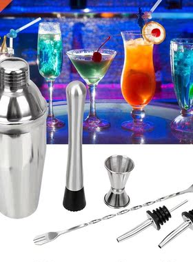 6Pcs Cocktail Whisks Wine Pourers Bar Sets Fruit Muddlers Sw