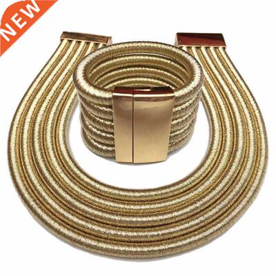 Faion Ethiopian African Jewelry Set Magnetic Buckle Choker