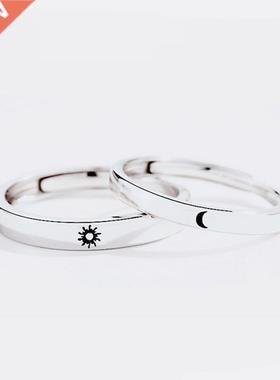 2 Pieces/Set Silver Color Couple Rings Fashion Wedding Bride