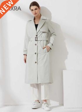 Wixra Womens Long nch Jackets Full Sleeve Singled Breasted W