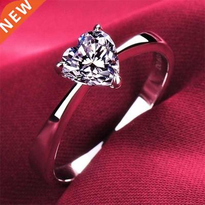 simple Heart Diamond Engagement Wedding Anniversary