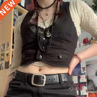 Gothic Retro Y2K Jacket Ve Solid Aehetic Vintage Fairyco