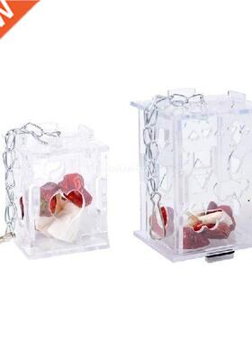 Bird Foraging Toy Clear Acrylic Food Box Parrot Feeder