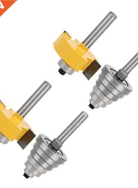 2pcs 1/4 Inch Shank Rabbeting Router Bit with 12 Bearings Se