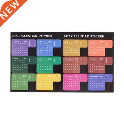 2022 Calendar Tabs Colorful Planner Divider Labels 12 Months