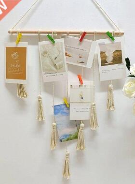 11Pcs/Set Macrame Bohemian Hanging Photo Display Rack With