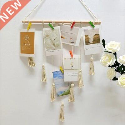 11Pcs/Set Macrame Bohemian Hanging Photo Display Rack With