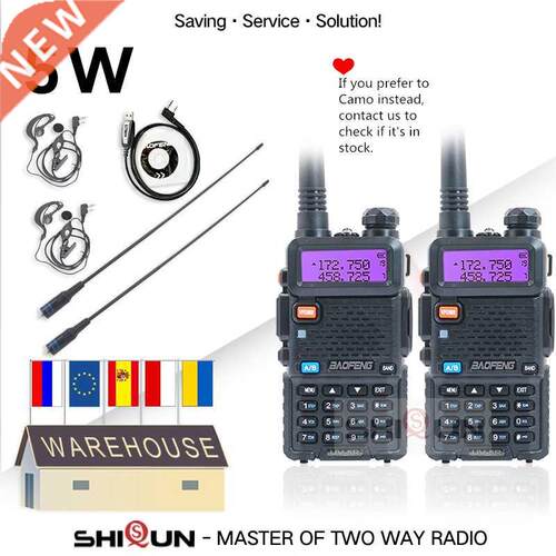 1/2PCS Baofeng UV-5R Portable Walkie Talkie Pofung UV 5R 5W