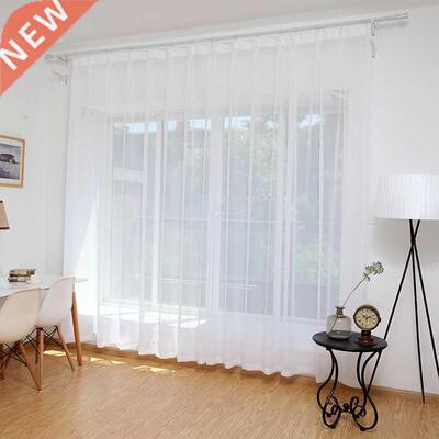 Modern Solid White Tulle Curtains for Living Room Bedroom Wi