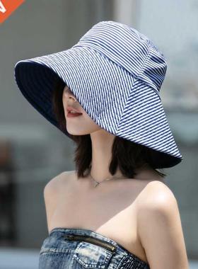 Double-sided Foldable Bucket Hat fo Women Gils Summe Sun