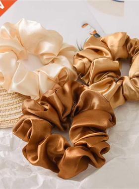 Women Silk Scrunchie Elastic Handmade Multicolor Hair Band t