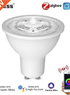 Tuya Zigbee GU10 Smart Light LED Bulbs RGB 5W Dimmable
