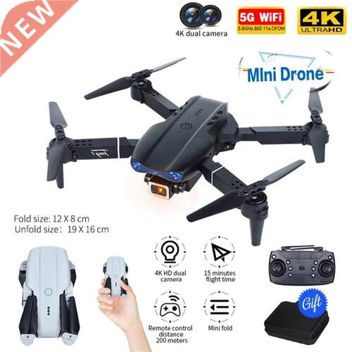 E99 Rc Drone 4k HD Wide Angle Camera 1080P WiFi FPV Drone Du