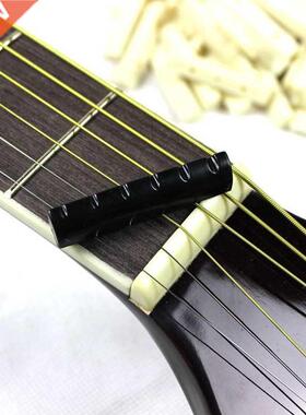 2Pcs/lot Buffalo Bone Ivory pper Guitar Bridge Nut Saddle 6