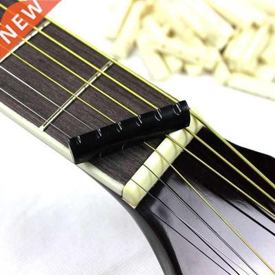 2Pcs/lot Buffalo Bone Ivory pper Guitar Bridge Nut Saddle 6