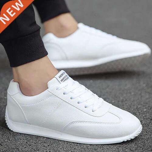 White Leather Sneakers Boys Sport Vulcanized Shoes Men Comfo