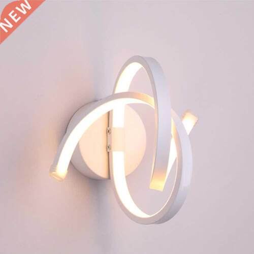 18W 22W Modern Spiral LED Wall Lamp Black White Aluminium Sc