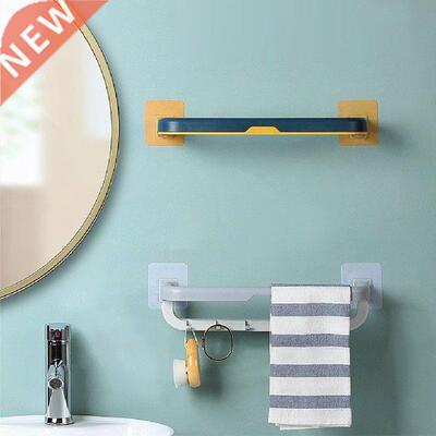 Wall Mounted Towel Rack Plastic Bathroom Kitchen Hanging