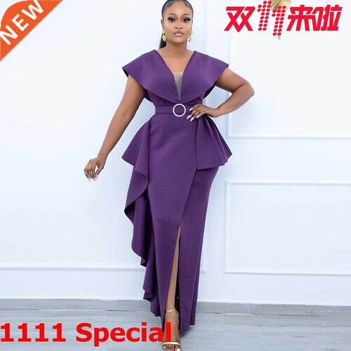 S-xxxl Plus-size Women's Flounces hips Wrap African skirt