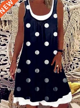 Women 2022 Loose Vintage Ruffles Strip Befree Dress Large Bi