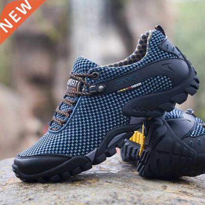 High Quality Cow Leather Climbing Shoes Man rekking Fishing