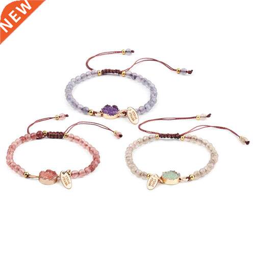 Genenc Mujer Natural Stone Bracelets For Women Rope Chan B