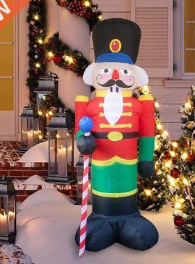 Nutcracker Solider Christmas Inflatable Model Doll LED