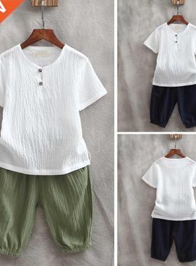 Baby Boys Clothes Set Kds Summer short sleeve tshrt + Pant